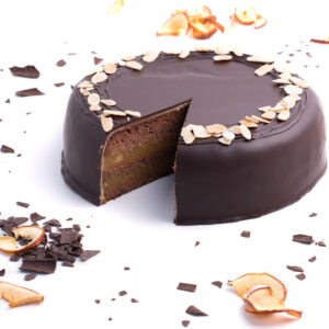 Jablkový dort s marcipánem a čokoládou